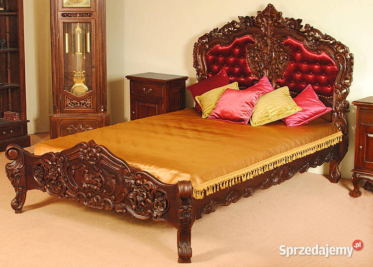 Nowe łóżko tapicerowane barok rokoko 140x200 cm 78249t