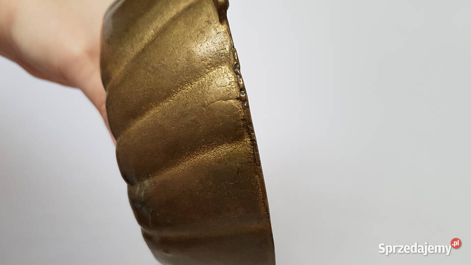 Stara mosiężna miska misa z uszami stare Dąbrowa Górnicza