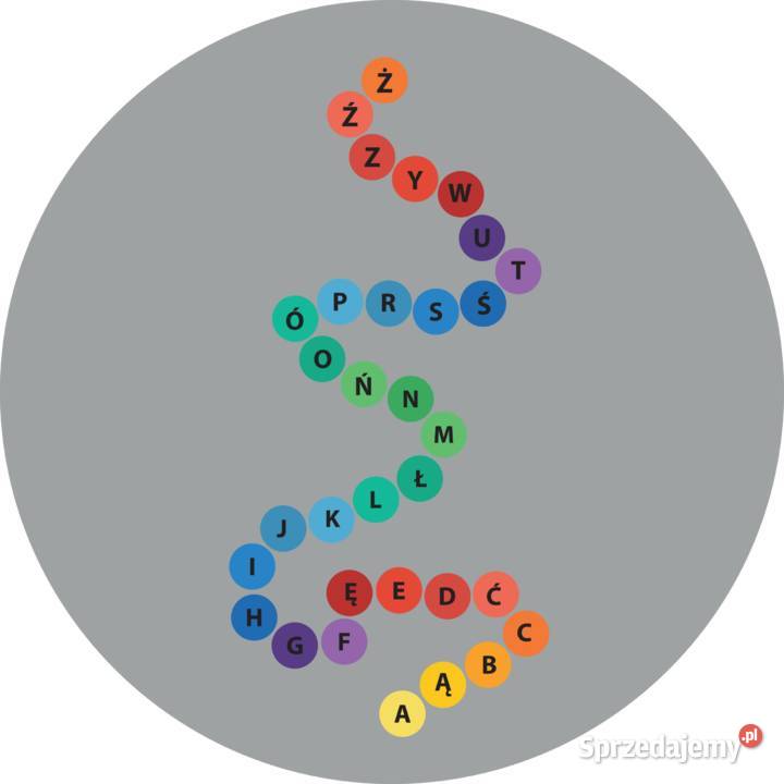 Gąsienica Alfabet gry korytarzowe naklejki Bydgoszcz
