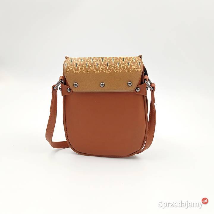 Torebka damska skórzana na ramie brązowa sowa śląskie Zawiercie
