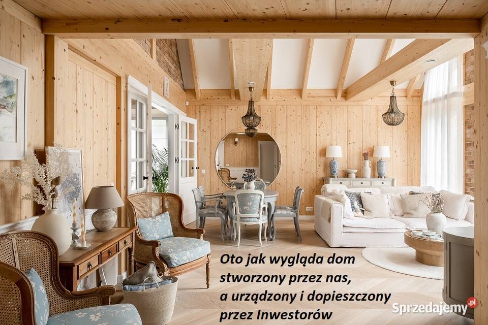 NOWY Dom drewniany parterowy 935m Działka 966m Siesławice