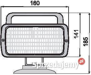 Lampa robocza na magnes Twin Beam 3000 2 żarówki Kamionna