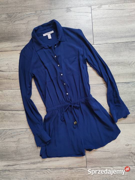 Granatowy kombinezon Forever 21 Rayon Vintage Jasło