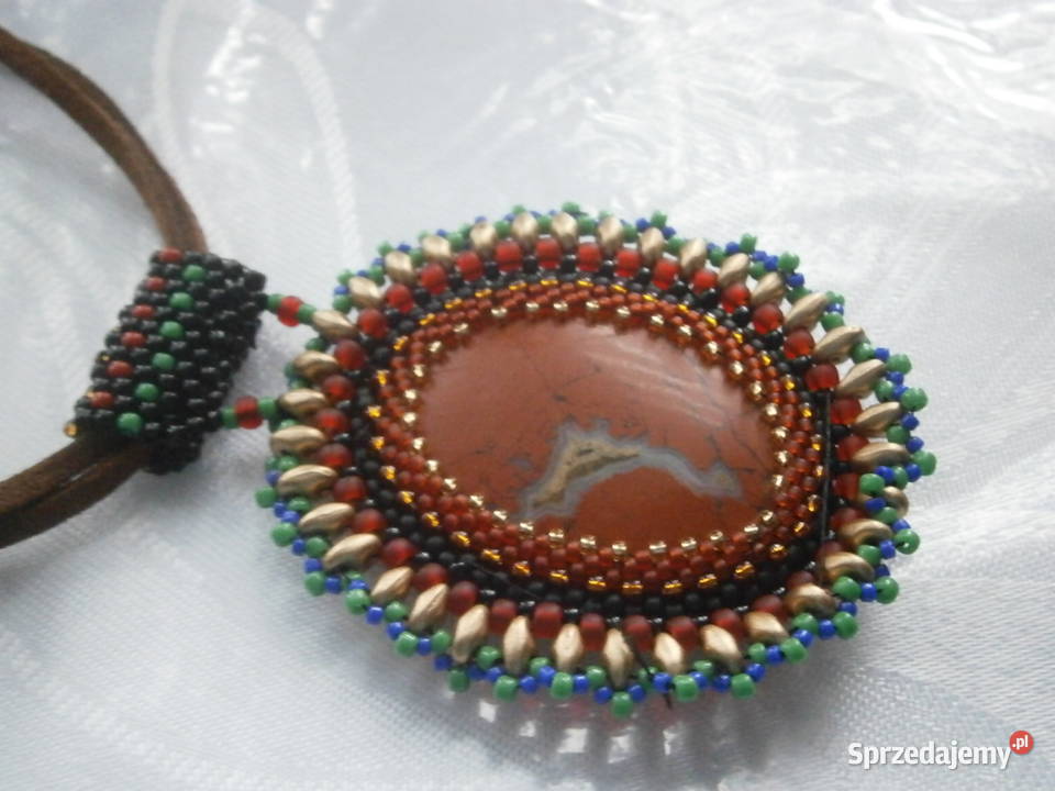 Wisior jaspis naturalny beading Częstochowa