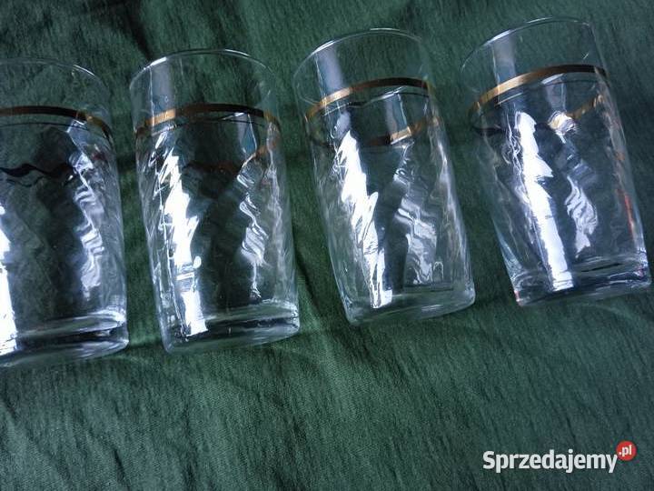 Komplet 5 szklaneczek literatek PRL