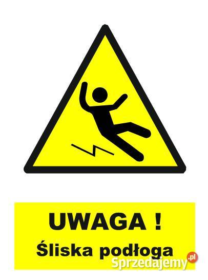 Naklejka Uwaga Śliska podłoga GF022 Kamionna