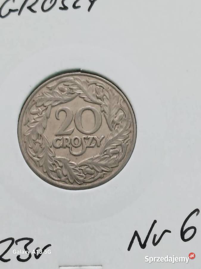20 Groszy 1923 r 6 wielkopolskie Konin