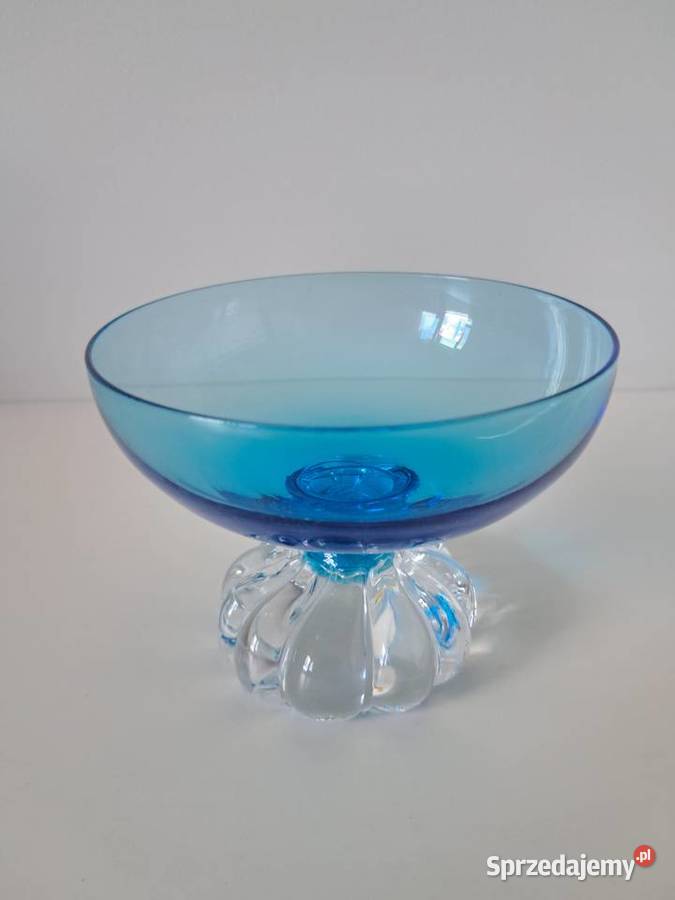 szwedzka patera deserowa Aseda Glasbruk vintage Kraków