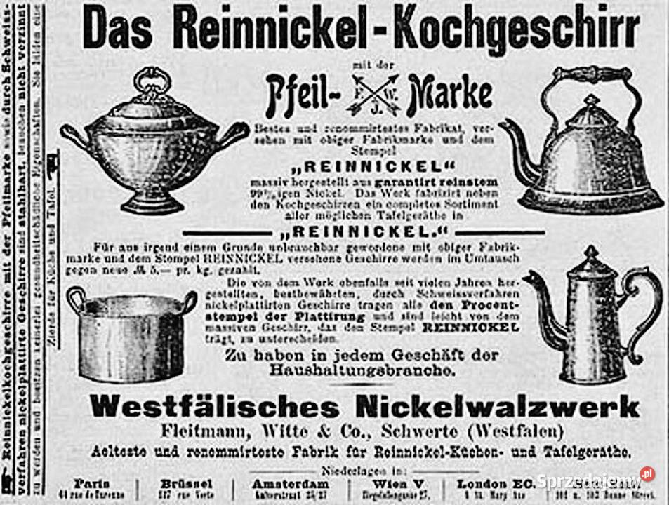 Taca przedwojenna Fleitmann Witte Co Schwerte 34 Antyki Bydgoszcz