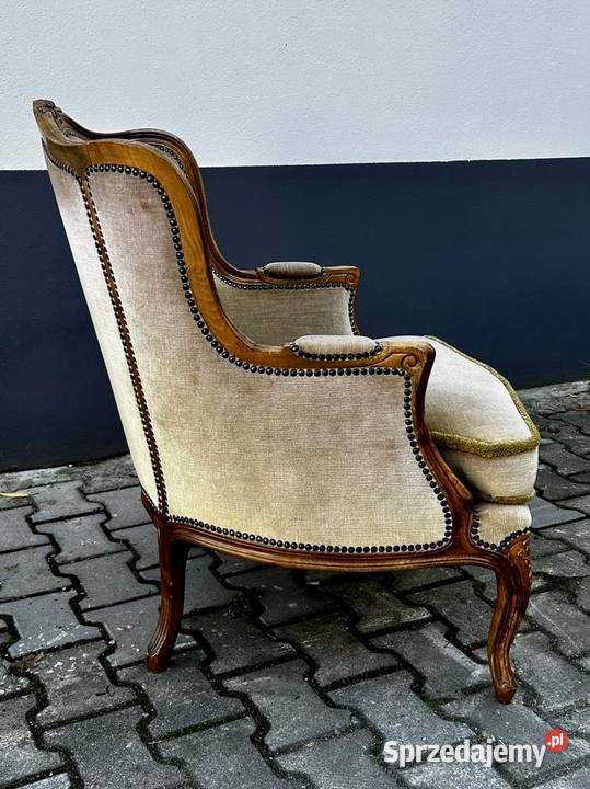 Elegancki fotel w stylu Ludwika Okazja śląskie