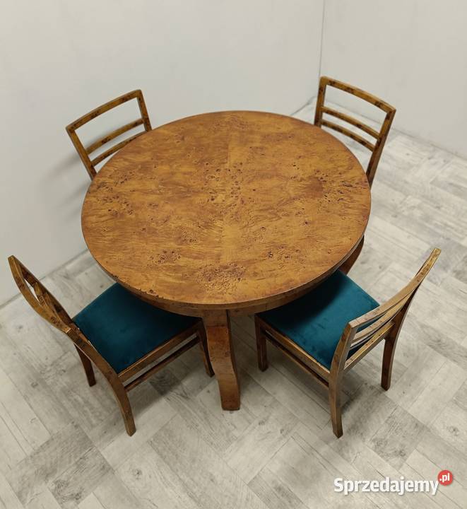 stół z krzesłami komplet do jadalni stary Stoły z krzesłami