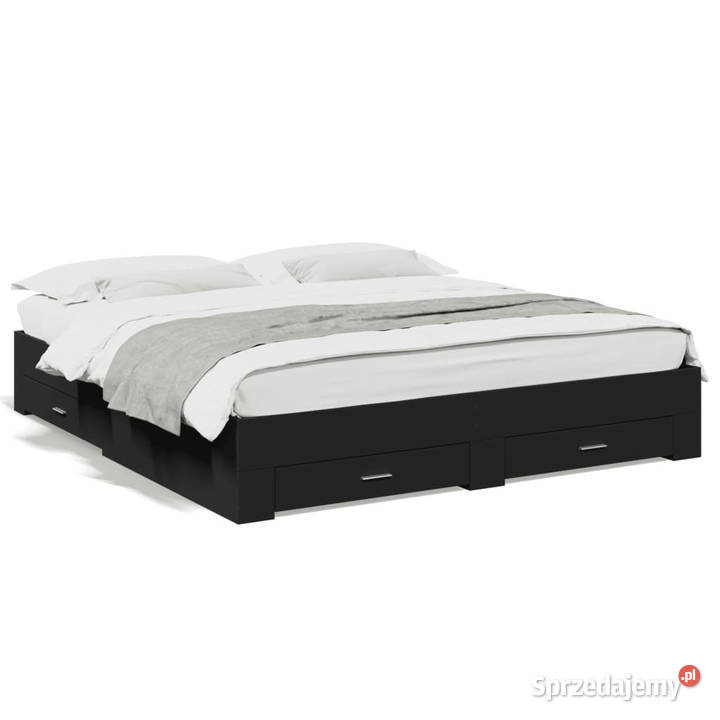 Rama łóżka z szufladami czarna 180x200 WM3280364 mazowieckie Warszawa sprzedam