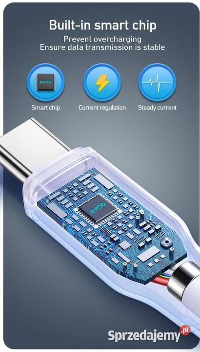 Kabel USB Lightning 8pin 8pin 3A 1m przewód do