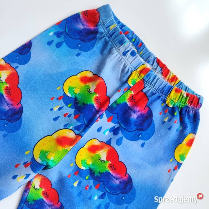 Legginsy w deszczowe chmurki handmade 92 Katowice
