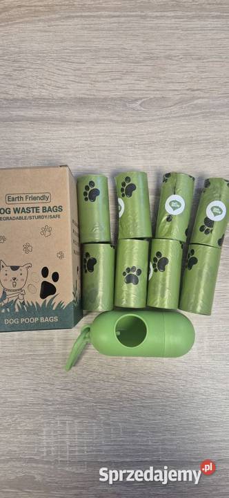Worki na psie odchody BIO biodegradowalne 8 etui Poznań