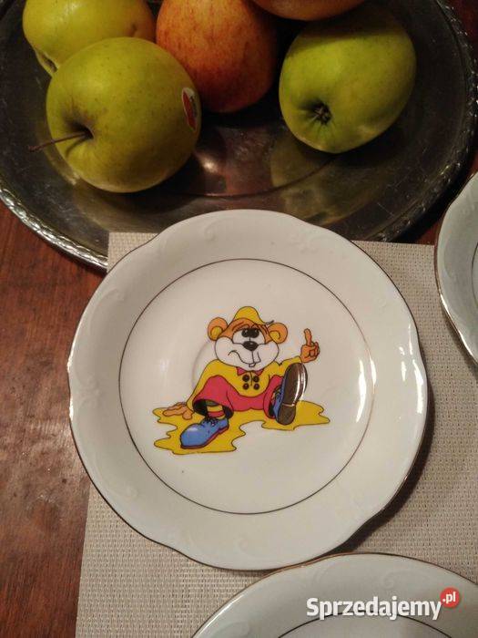 Ćmielów Chodzież unikatowe talerzyki dzieci z Porcelana i szkło mazowieckie