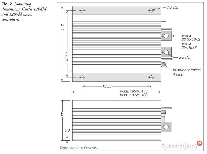 ORYGINALNY CURTIS 1205M5603 36V48V 500A Gorzów Wielkopolski