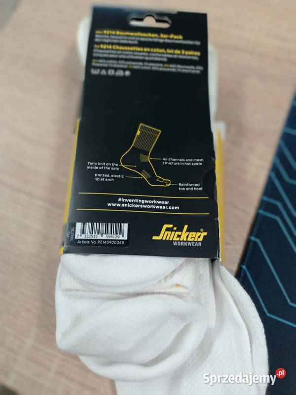 skarpety snickers 9214 3pack 4548 białe Maków Podhalański
