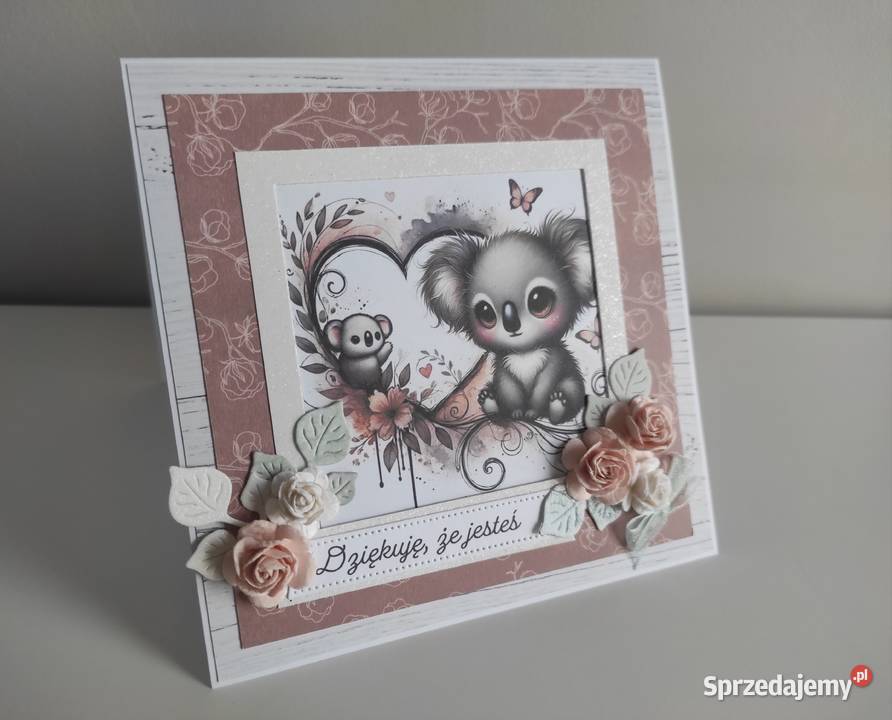 Kartka ręcznie robiona urodziny Dzień Matki Łódź