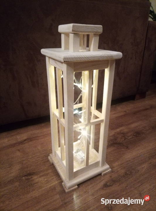Lampion drewniany ozdoba Leszno
