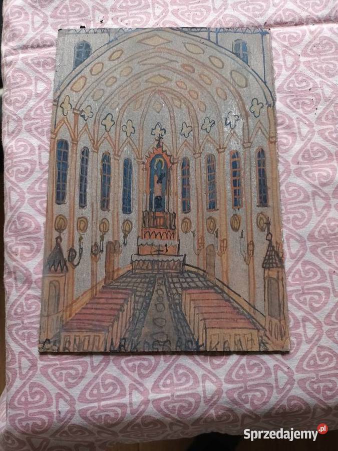 Sprzedam stary obraz akwarela Malbork