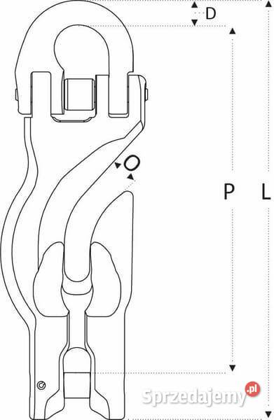 Hak z uchemwidełkami 8mm 2643008 Kamionna
