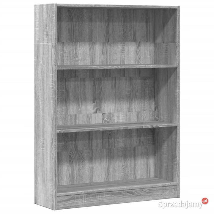 Regał szary dąb sonoma 80x24x109 materiał