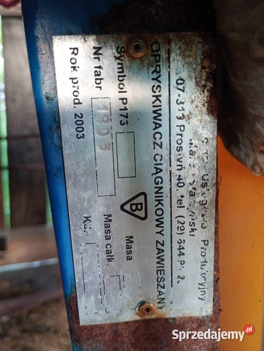 Opryskiwacz POLMARK 400L zawieszany Pionki