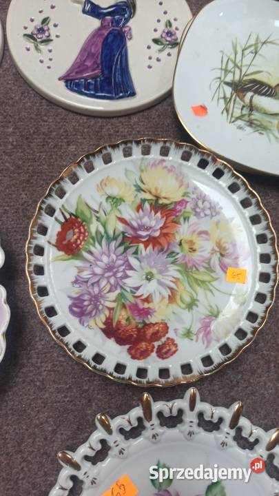 Talerz z różami Ażury reliefy do powieszenia Gdańsk sprzedam