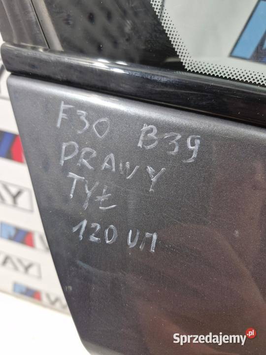BMW F30 DRZWI PRAWY TYŁ TYLNE B39 MINERALGRAU osobowe