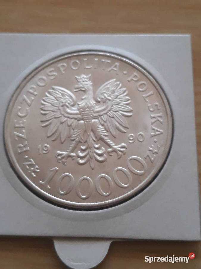 100 000 Solidarność 1990 r 3 mennicza typ A Konin