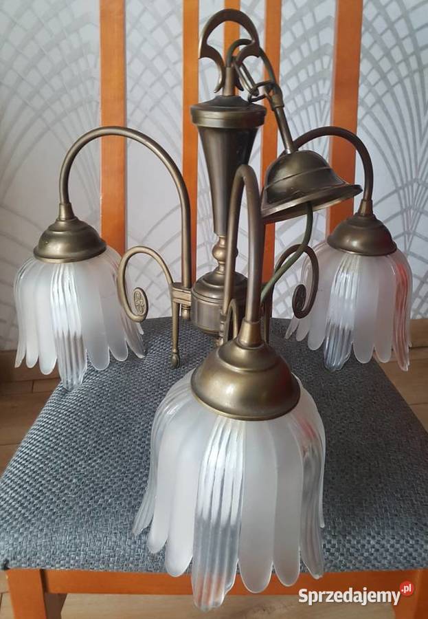 Żyrandol patynowany CAPRI klosze