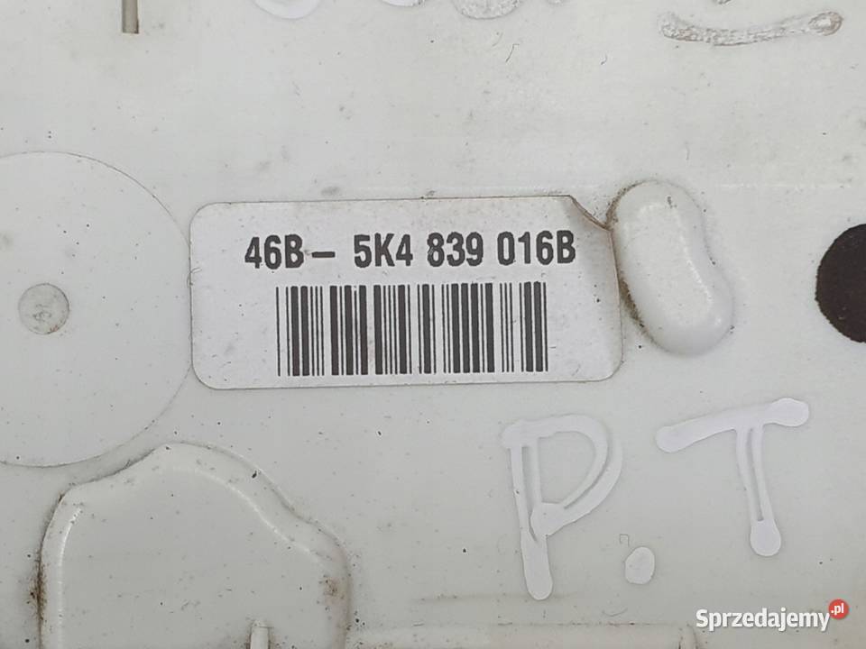 VW Golf VI ZAMEK DRZWI prawy tył PASAŻERA