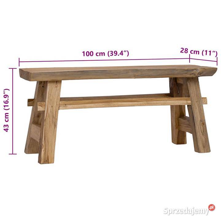 vidaXL Ławka drewno z odzysku i lite drewno Warszawa sprzedam