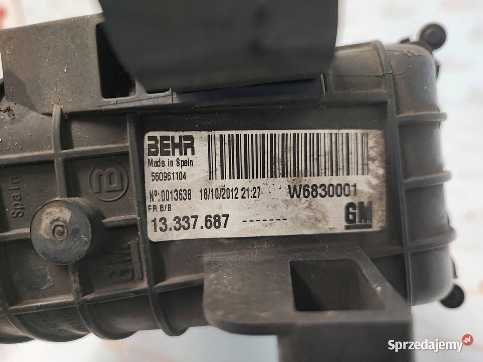 OPEL MERIVA B intercooler 13337687