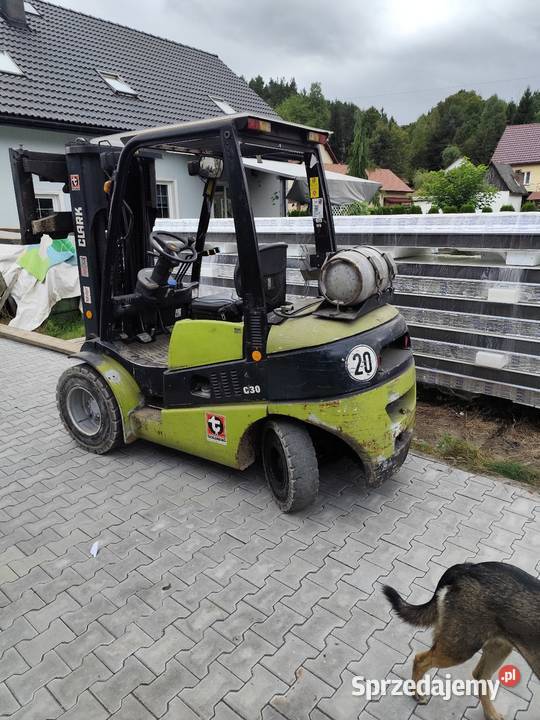 Wózek widłowy Clark LPG triplex 3 t tony MMM Clark małopolskie Maków Podhalański