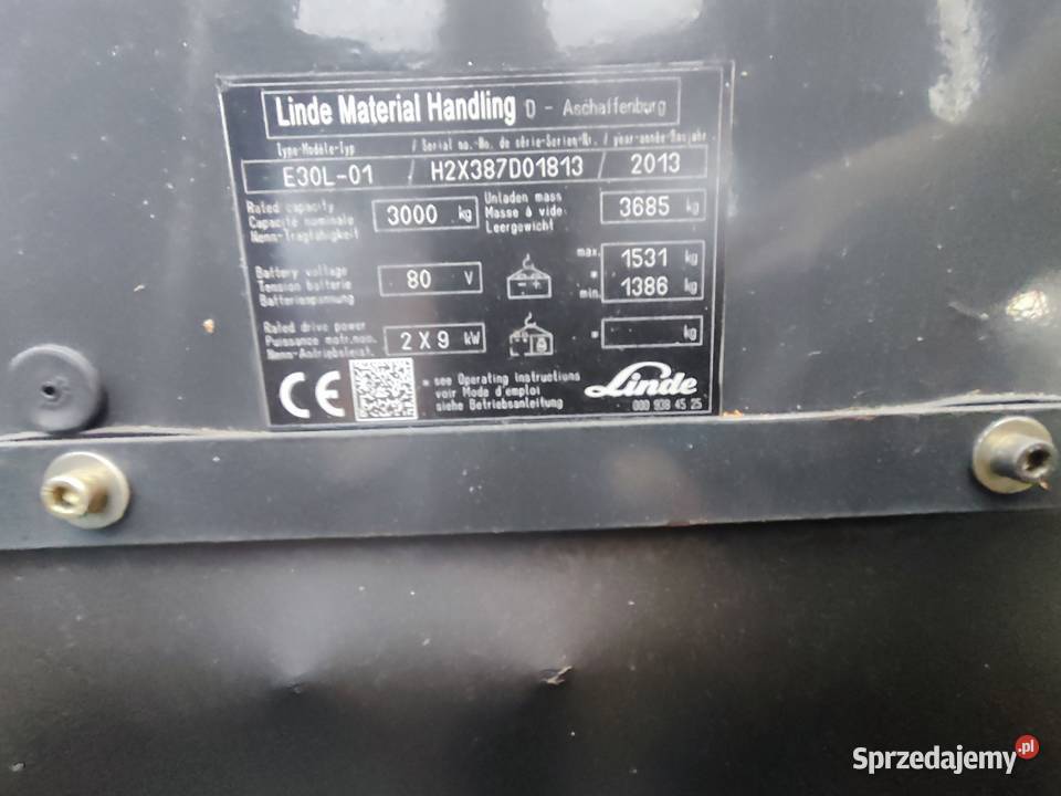 Linde e30 wielkopolskie Lubasz sprzedam