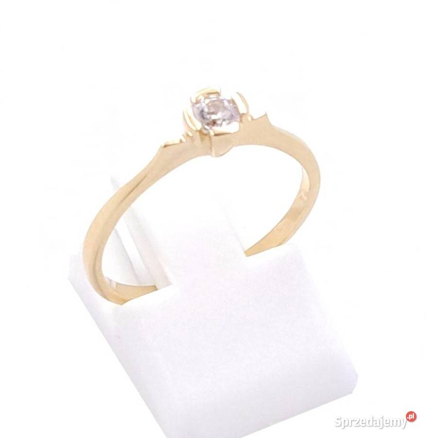 Pierścionek r14 Złoty pr585 classic z jednym Pierścionki wielkopolskie Poznań