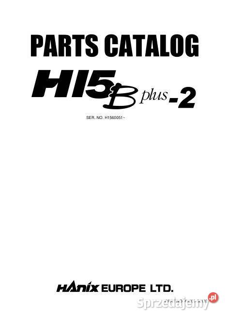 Hanix H15B2 katalog części zamiennych Kielce