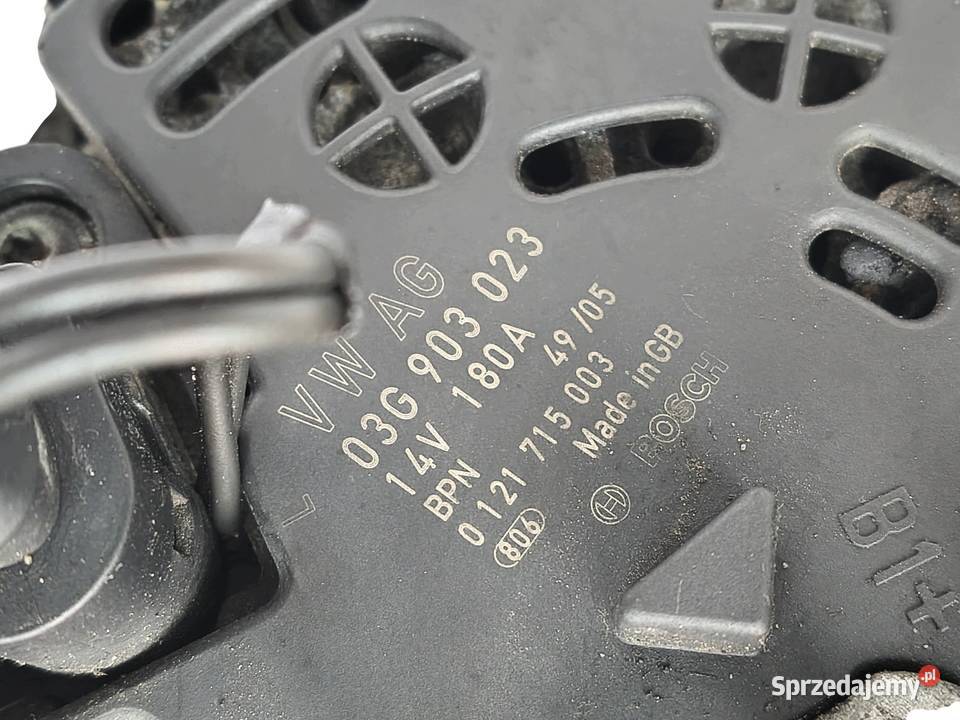 ALTERNATOR VW Passat B6 20 TDI 180A 03G903023 Chełm