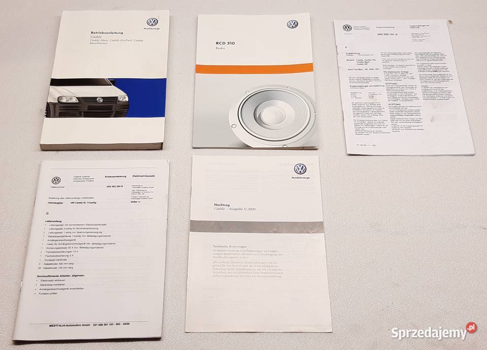 ETUI FUTERAŁ INSTRUKCJA OBSŁUGI VW CADDY Mielęcin