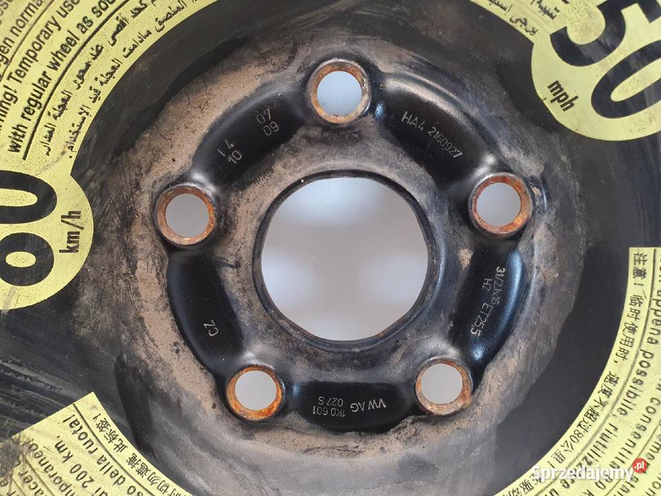 KOŁO DOJAZDOWE Audi Seat Vw Golf V 12570 R16 Chełm