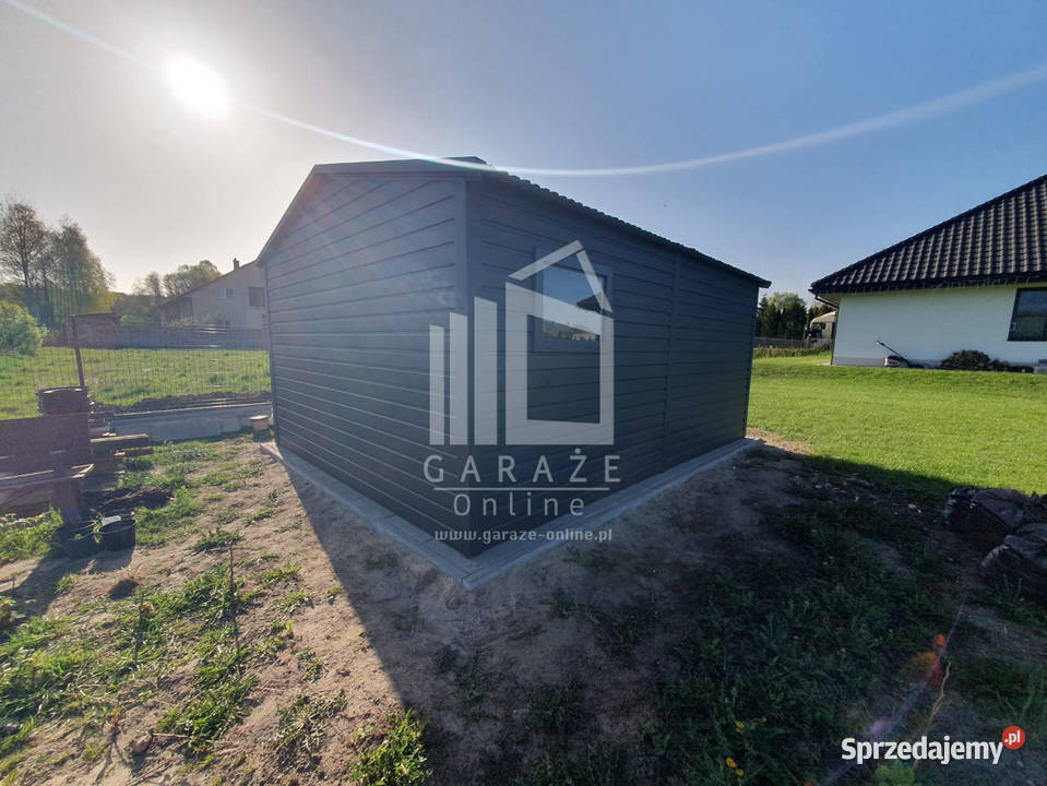 Garaż Blaszany 4x5 Brama dwuskrzydłowa okno Łódź