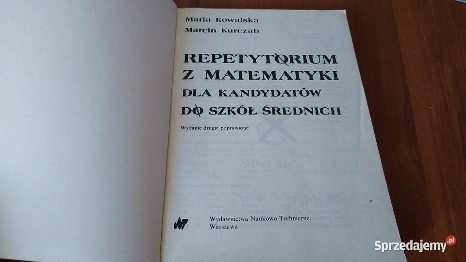 Repetytorium z matematyki kandydatów do szkół