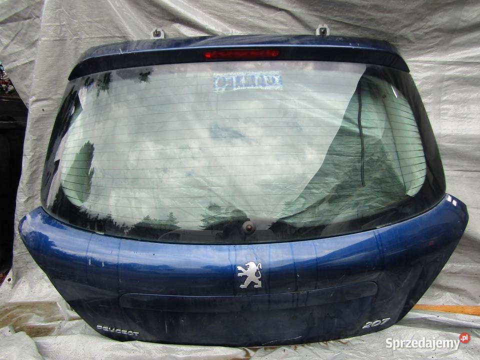 KLAPA TYLNA TYŁ SZYBA PEUGEOT 207 HB
