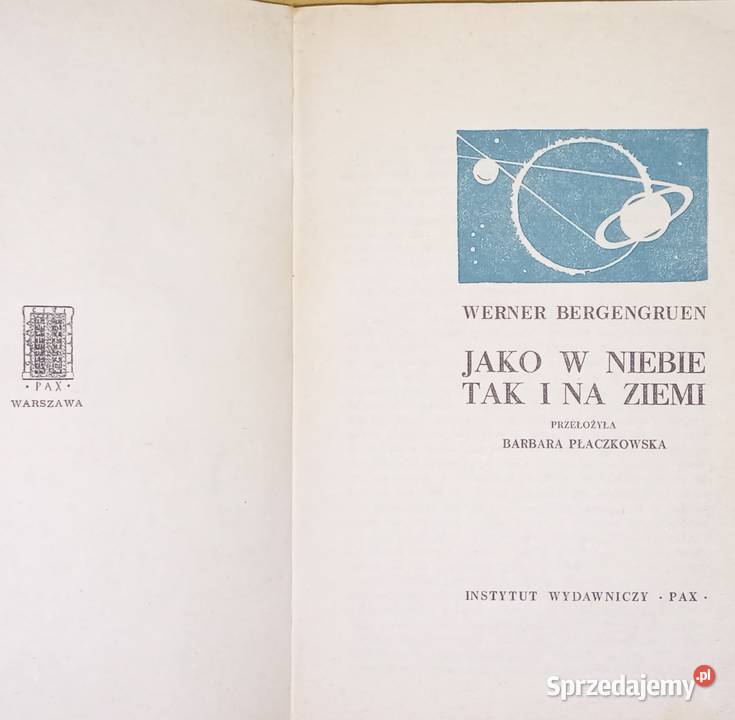 Werner Bergengruen Jako w niebie tak i na ziemi Rzeszów