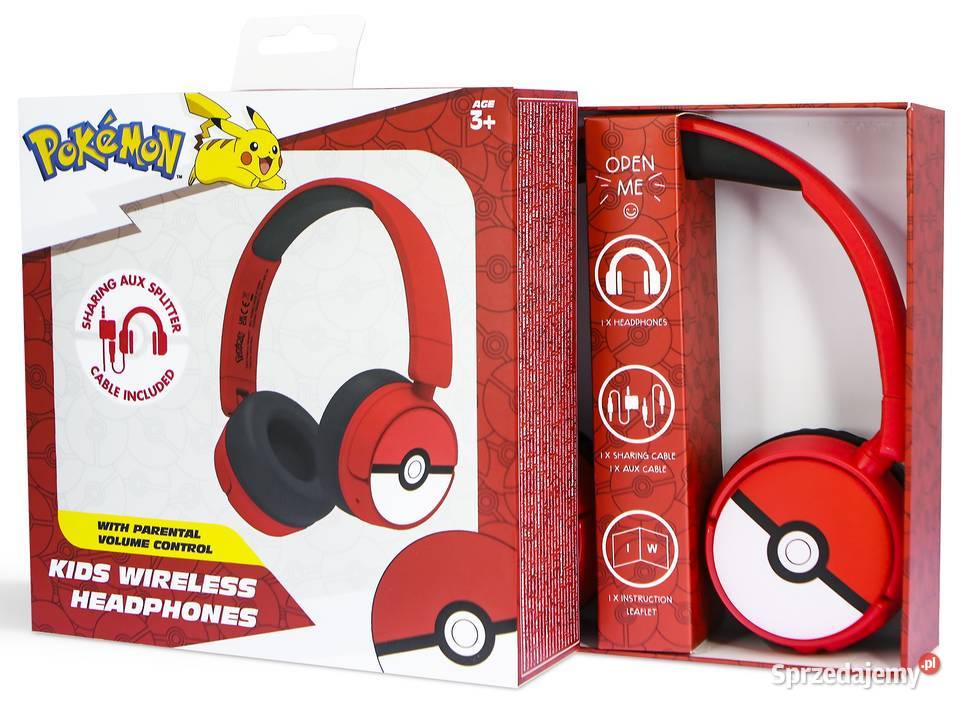 Pokemon Pokeball Słuchawki Nauszne Bezprzewodowe małopolskie Mogilany