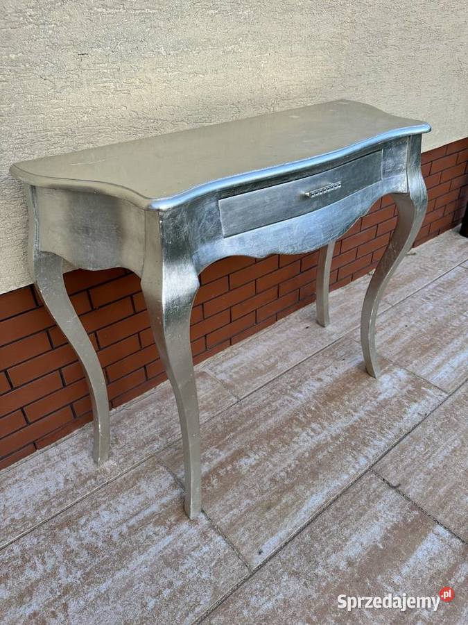 Konsolka srebrna Ludwikowa glamour toaletka mazowieckie Sulbiny