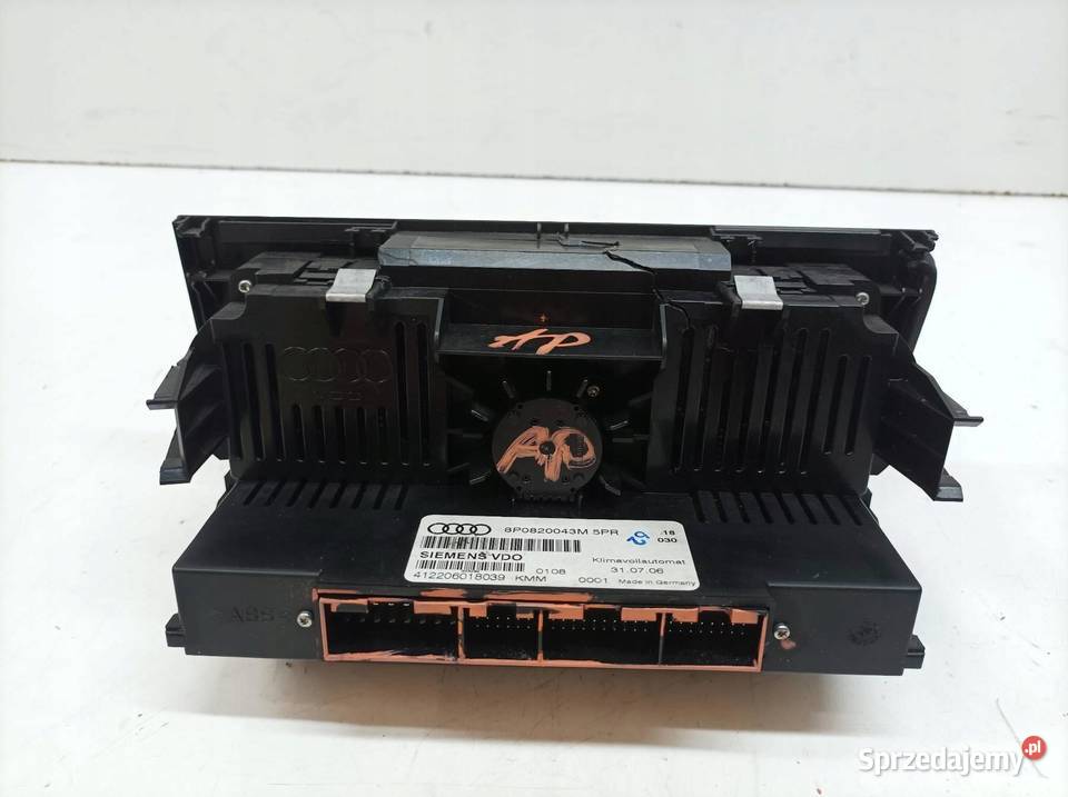 PANEL NAWIEWU 8P0820043M Audi A3 II 20032013 8P Panele sterowania, przełączniki