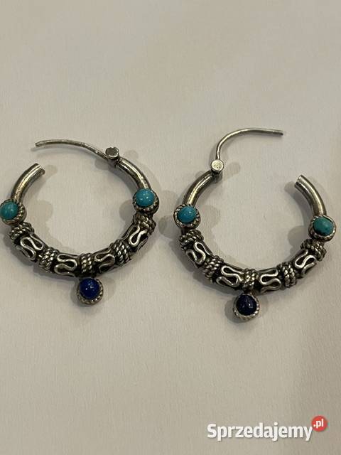 Srebrne Kolczyki z Turkusem Kraków
